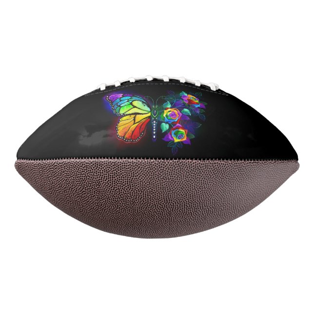 Rainbow flower butterfly football (Rotated 270)