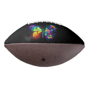 Rainbow flower butterfly football