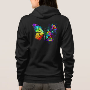 Rainbow flower butterfly hoodie