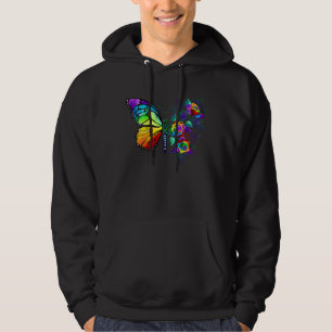 Rainbow flower butterfly hoodie