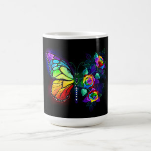 Rainbow flower butterfly magic mug