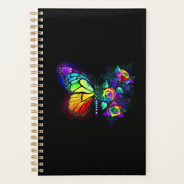 Rainbow flower butterfly planner (Front)
