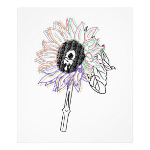 Rainbow Flower Funky Art Photo Print