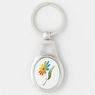RAINBOW FLOWER KEY RING
