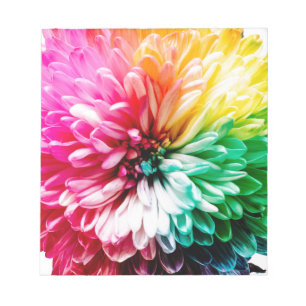 rainbow flower notepad