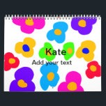 Rainbow flower pride love add name text lqbtq abst calendar<br><div class="desc">Design</div>
