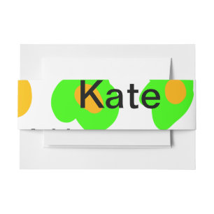 Rainbow flower pride love add name text lqbtq abst invitation belly band