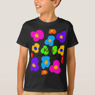 Rainbow Flower Pride Love Add Name Text Lqbtq Abst T-Shirt