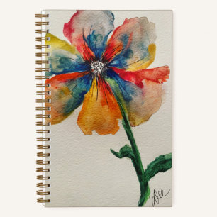 Rainbow Flower Spiral Notebook 