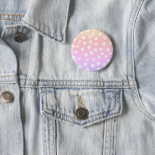 Rainbow Flowers 6 Cm Round Badge