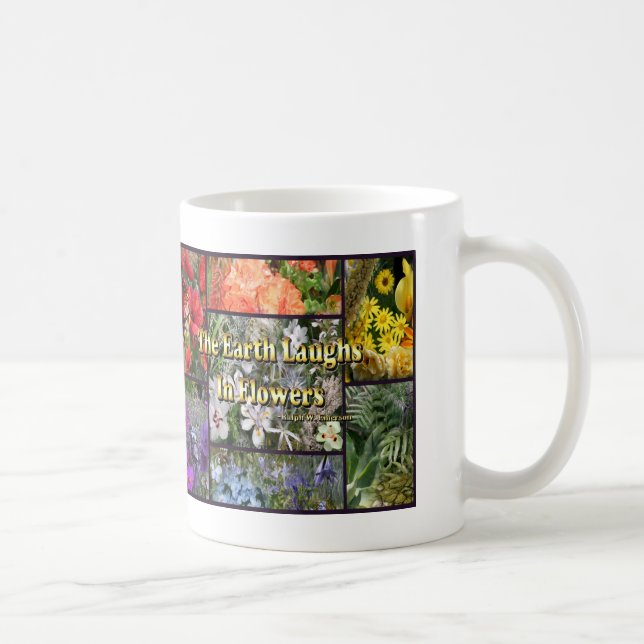 Rainbow Flowers - Earth Laughs by Emerson Coffee Mug (Right)