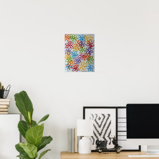 Rainbow Flowers - Print