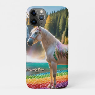 Rainbow Flowers Unicorn Green Trees Waterfall Lake Case-Mate iPhone Case