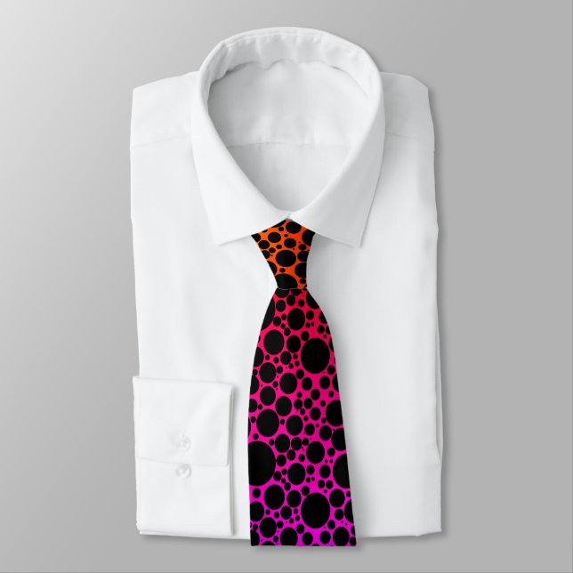 Rainbow Foam Black Tie (Tied)