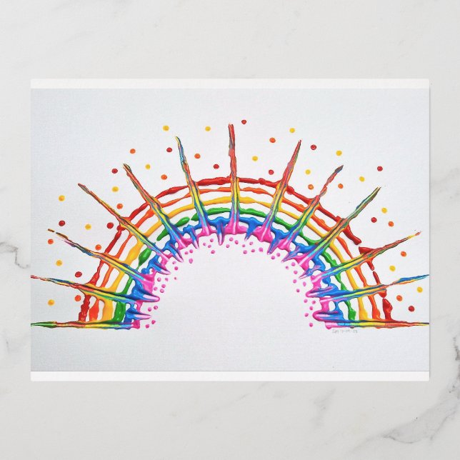 Rainbow Foil Post Card (Front)