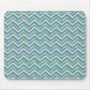 Rainbow Foil ZigZag Pattern Mouse Pad