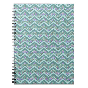 Rainbow Foil ZigZag Pattern Spiral Notebook