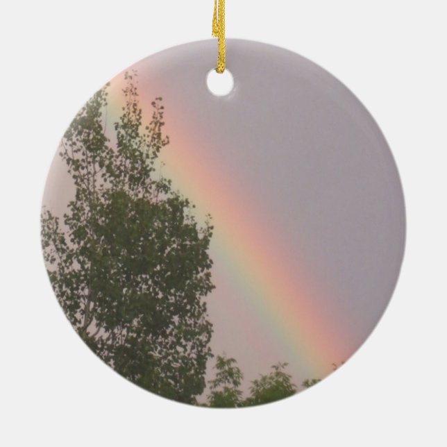 Rainbow for Christmas Ceramic Tree Decoration (Back)