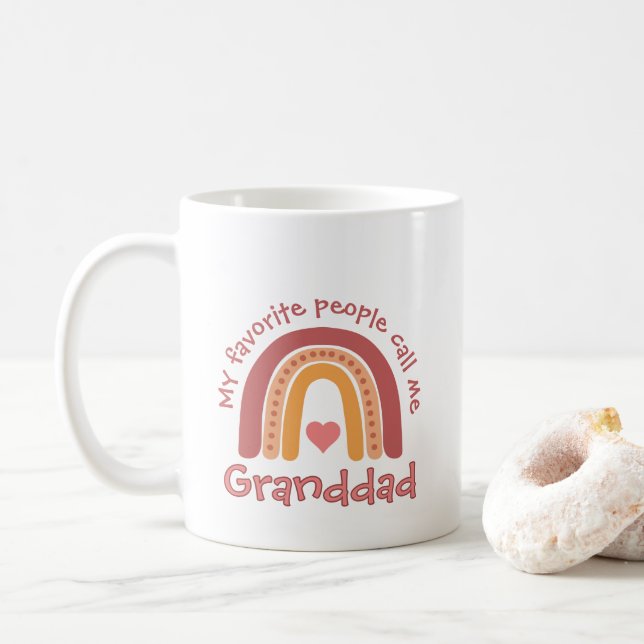 Rainbow For Grandad From Children Coffee Mug (With Donut)