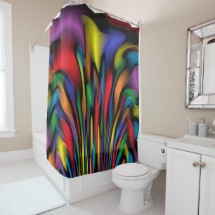 Rainbow Fountain Shower Curtain