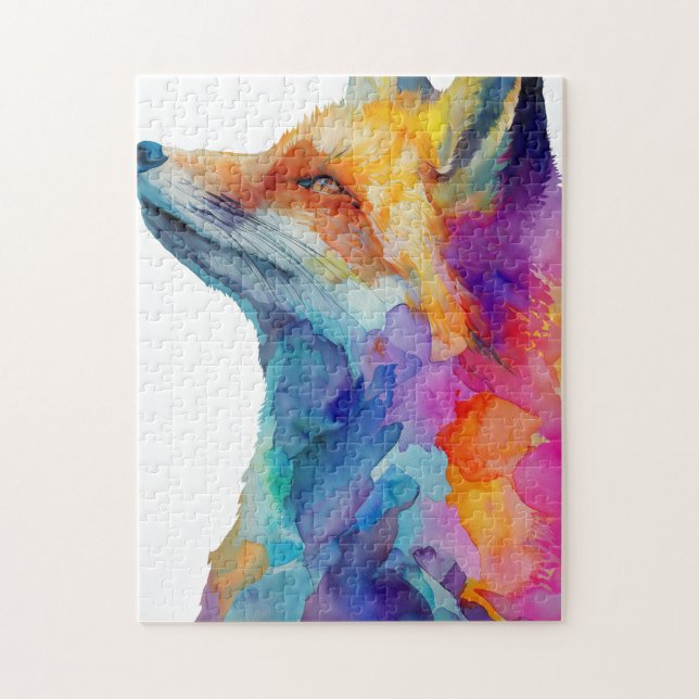 Rainbow fox jigsaw puzzle (Vertical)