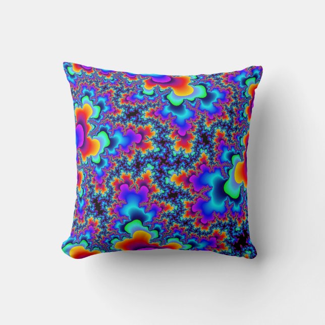 Rainbow Fractal Cushion (Front)