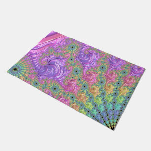 Rainbow Fractal Doormat