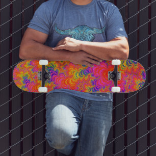 Rainbow Fractal Skateboard