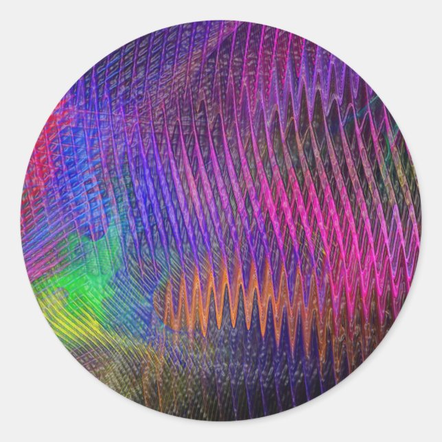 Rainbow Fractal Texture Sticker (Front)