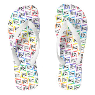 Rainbow Framed Musical Squares Jandals