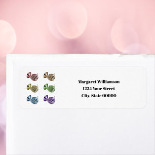 Rainbow French Horn Personalise Return Address