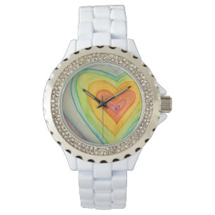Rainbow Friendship Hearts Custom Watch Design
