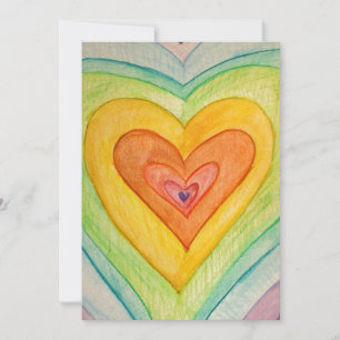 Rainbow Friendship Hearts Invites or Invitations