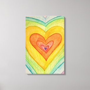Rainbow Friendship Hearts Painting Prints (Medium)