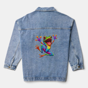 Rainbow Frog Denim Jacket