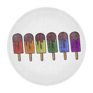 Rainbow Frozen pop Parade Cutting Board