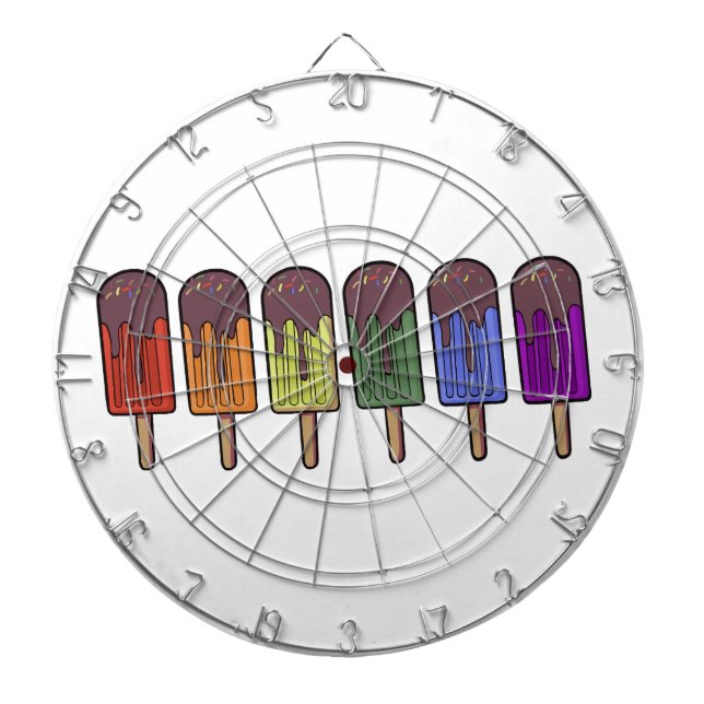 Rainbow Frozen pop Parade Dartboard (Front)