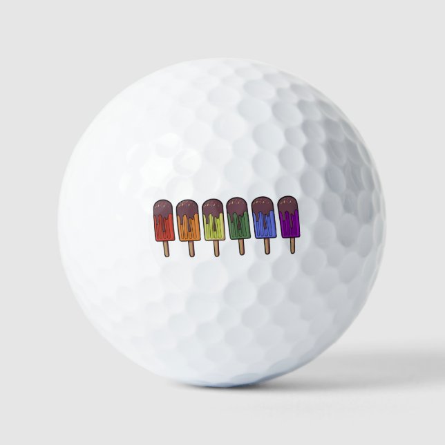 Rainbow Frozen pop Parade Golf Balls (Front)