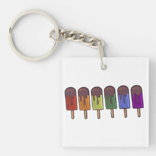 Rainbow Frozen pop Parade Key Ring