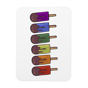 Rainbow Frozen pop Parade Magnet