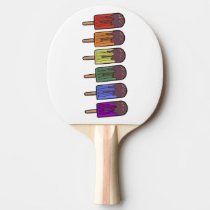 Rainbow Frozen pop Parade Ping Pong Paddle