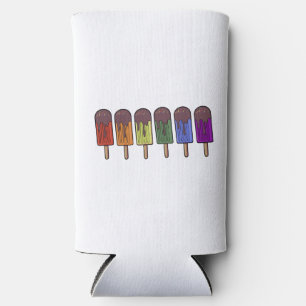 Rainbow Frozen pop Parade Seltzer Can Cooler
