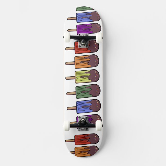 Rainbow Frozen pop Parade Skateboard (Front)