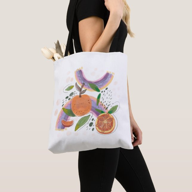 rainbow fruits  tote bag (Close Up)