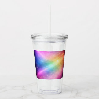 Rainbow Galaxy Acrylic Tumbler