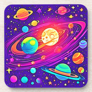 Rainbow Galaxy: Cartoon Fun Coaster