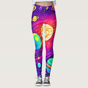 Rainbow Galaxy: Cartoon Fun Leggings