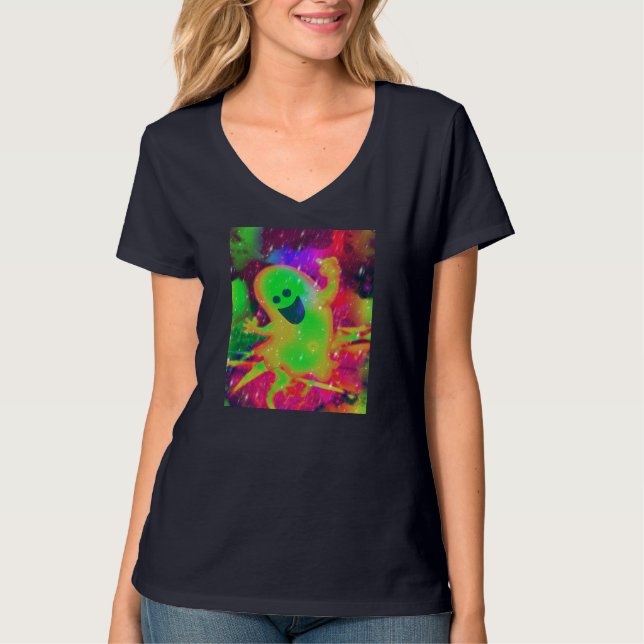 Rainbow Galaxy Gabbie the Ghost  T-Shirt (Front)