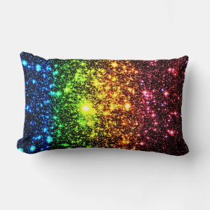 Rainbow Galaxy Lumbar Pillow
