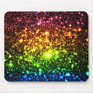 Rainbow Galaxy Mouse Pad